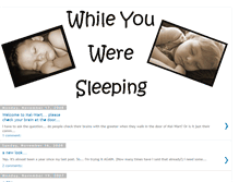 Tablet Screenshot of ithappenedwhileyouweresleeping.blogspot.com