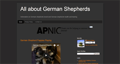 Desktop Screenshot of germanshepherdsinfo.blogspot.com