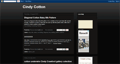 Desktop Screenshot of cindycotton.blogspot.com