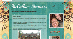 Desktop Screenshot of mccallummemoirs.blogspot.com