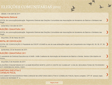 Tablet Screenshot of eleicoescomunitariascuiaba2011.blogspot.com