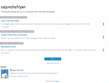 Tablet Screenshot of cajunchefryan.blogspot.com