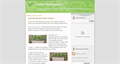 Desktop Screenshot of indianhydroponics.blogspot.com