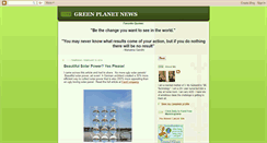 Desktop Screenshot of greenplanetnews.blogspot.com