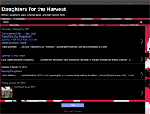 Tablet Screenshot of daughtersfortheharvest.blogspot.com