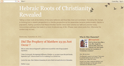 Desktop Screenshot of hebraic-roots.blogspot.com