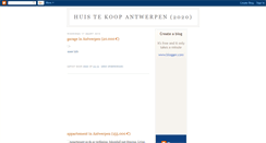 Desktop Screenshot of huis-te-koop-antwerpen-2020.blogspot.com