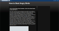 Desktop Screenshot of howtobeatangrybirds.blogspot.com
