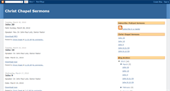 Desktop Screenshot of christchapelsermons.blogspot.com
