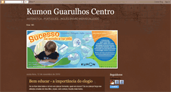 Desktop Screenshot of kumonguarulhoscentro.blogspot.com