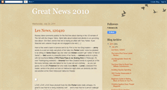 Desktop Screenshot of greatnews2010.blogspot.com