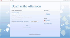 Desktop Screenshot of deathintheafternoon.blogspot.com