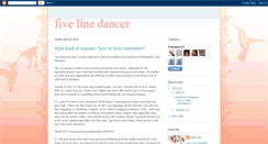 Desktop Screenshot of fivelinedancer.blogspot.com