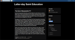 Desktop Screenshot of ldseducation.blogspot.com