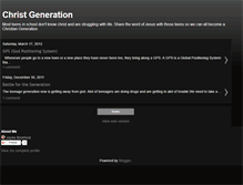 Tablet Screenshot of christgeneration.blogspot.com