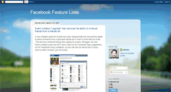 Desktop Screenshot of facebookfeatureloss.blogspot.com