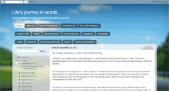 Desktop Screenshot of lifesjourneyinwords.blogspot.com