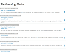 Tablet Screenshot of genealogymaster.blogspot.com