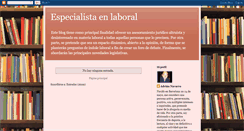 Desktop Screenshot of especialistaenlaboral.blogspot.com