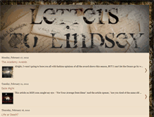 Tablet Screenshot of letters-to-lindsey.blogspot.com