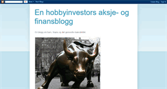 Desktop Screenshot of aksjeogfinans.blogspot.com