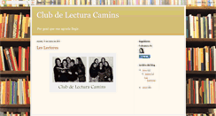 Desktop Screenshot of clubdelecturacamins.blogspot.com