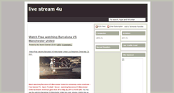 Desktop Screenshot of live-stream-4u.blogspot.com