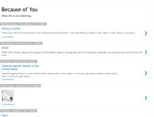 Tablet Screenshot of becauseu.blogspot.com