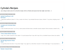 Tablet Screenshot of cylindasrecipes.blogspot.com