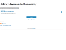 Tablet Screenshot of deloney-daydreamsforthomashardy.blogspot.com
