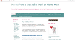Desktop Screenshot of notesfromawannabewahm.blogspot.com