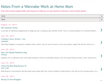 Tablet Screenshot of notesfromawannabewahm.blogspot.com