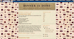 Desktop Screenshot of dinnerisdone.blogspot.com