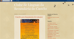 Desktop Screenshot of clubedelinguasdocastelo.blogspot.com