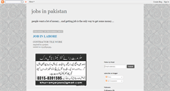 Desktop Screenshot of new-jobs-in-pk.blogspot.com