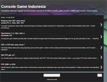 Tablet Screenshot of console-indonesia.blogspot.com