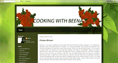 Desktop Screenshot of cookingwithbeena.blogspot.com