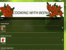 Tablet Screenshot of cookingwithbeena.blogspot.com