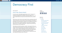 Desktop Screenshot of democracyfirst1.blogspot.com