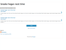 Tablet Screenshot of brooke-hogan-next-time.blogspot.com