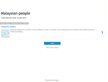 Tablet Screenshot of malaysian-people.blogspot.com