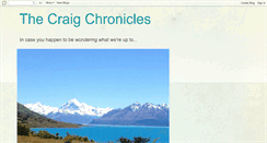 Desktop Screenshot of craigchronicles.blogspot.com