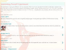 Tablet Screenshot of interestingsocialexperiment.blogspot.com