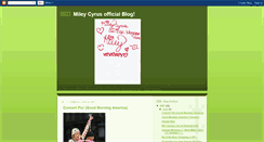 Desktop Screenshot of mileycyrusofficial.blogspot.com