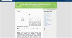 Desktop Screenshot of etudespolitiquesinternationales.blogspot.com