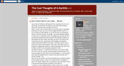 Desktop Screenshot of karthithinks.blogspot.com