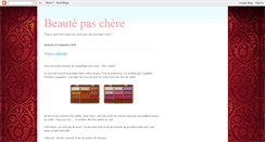 Desktop Screenshot of beaute-pas-chere.blogspot.com