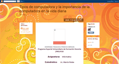 Desktop Screenshot of lacomputadoraysuimportancia.blogspot.com