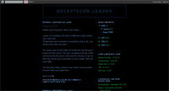 Desktop Screenshot of decepticon-leader.blogspot.com