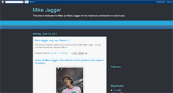 Desktop Screenshot of mikejaggerblog.blogspot.com